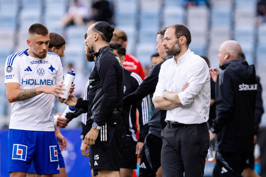 IFK Norrköpings Carl Björk och tränare Andreas Alm