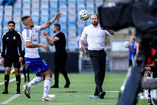 IFK Norrköpings Tim Prica och tränare Andreas Alm