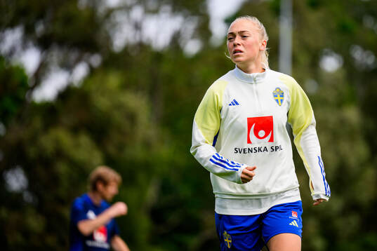 Hanna Bennison of Sweden at a training session
