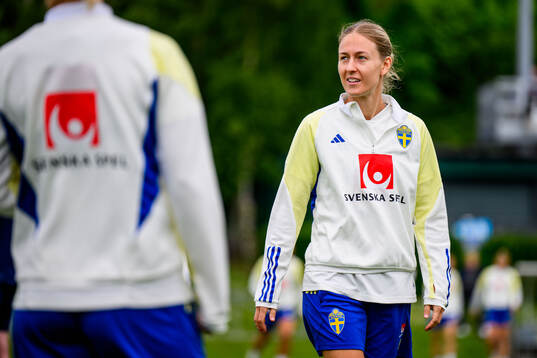 Emma Kullberg of Sweden at a training session
