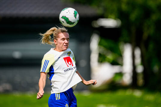 Hanna Lundkvist of Sweden at a training session