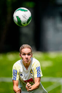 Hanna Lundkvist of Sweden at a training session