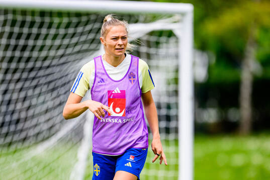 Fridolina Rolfö of Sweden at a training session