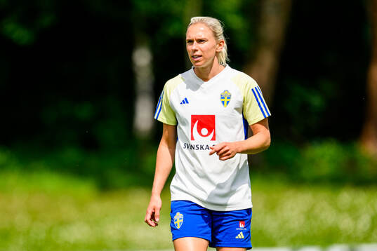 Jonna Andersson of Sweden at a training session