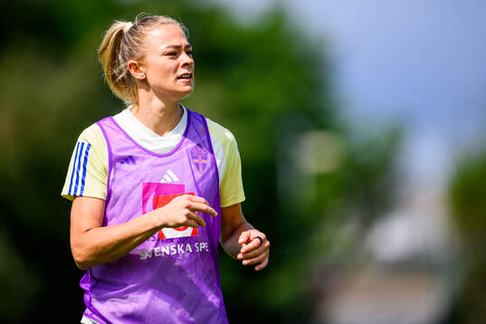 Fridolina Rolfö of Sweden at a training session