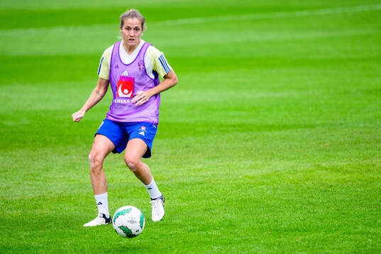 Filippa Angeldahl of Sweden at a training session