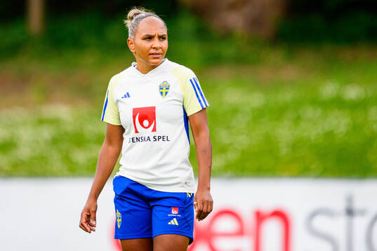 Madelen Janogy of Sweden at a training session