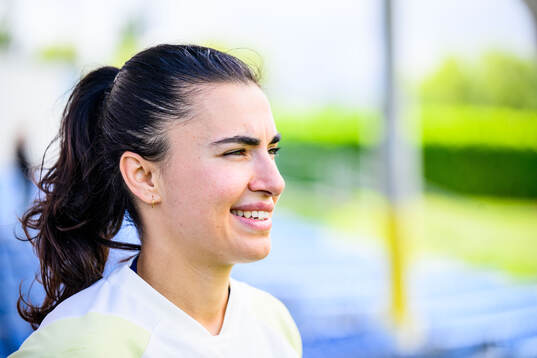 Goalkeeper Zecira Musovic of Sweden at a training session