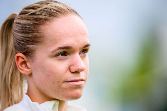 Hanna Lundkvist of Sweden at a training session