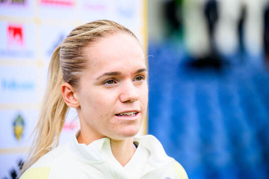 Hanna Lundkvist of Sweden at a training session