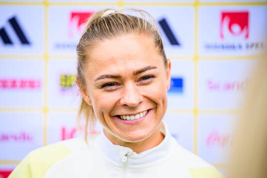 Fridolina Rolfö of Sweden at a training session