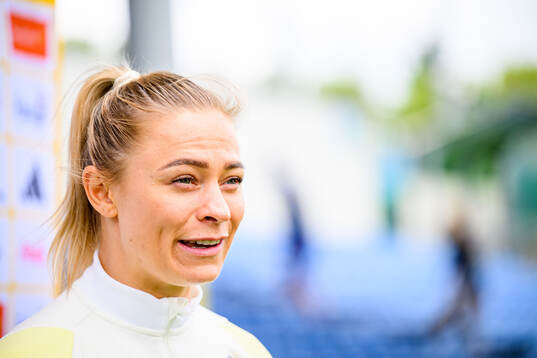 Fridolina Rolfö of Sweden at a training session