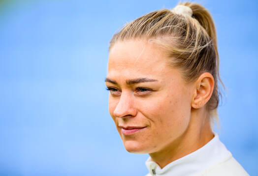 Fridolina Rolfö of Sweden at a training session