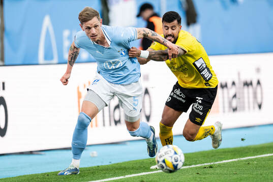 Malmö FFs Søren Rieks och Elfsborgs Rami Kaib