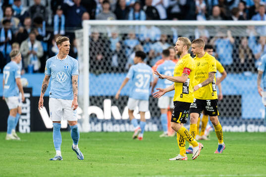 Malmö FFs Søren Rieks och Elfsborgs Johan Larsson