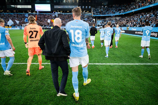 Malmö FFs tränare Henrik Rydström och Pontus Jansson