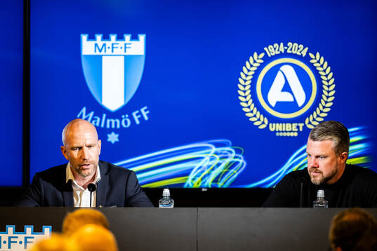 Malmö FFs tränare Henrik Rydström och Elfsborgs tränare