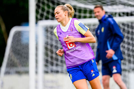 Fridolina Rolfö of Sweden at a training session