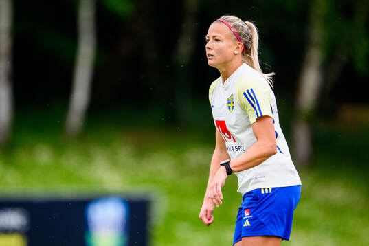 Hanna Lundkvist of Sweden at a training session