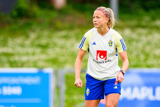 Hanna Glas of Sweden at a training session