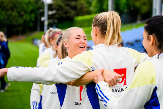Magdalena Eriksson of Sweden at a training session
