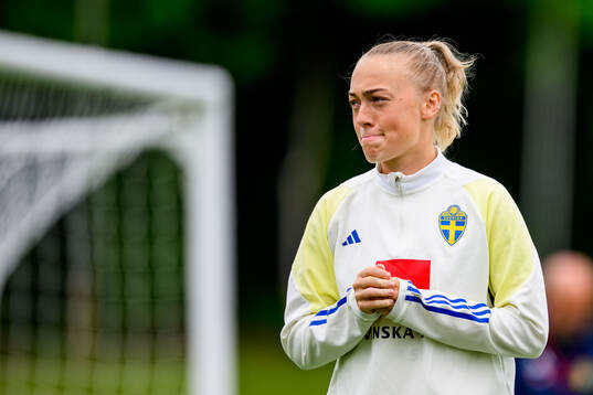 Hanna Bennison of Sweden at a training session
