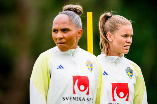 Madelen Janogy and My Cato of Sweden at a training session