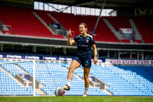Tuva Hansen of the Norwegian women's national football team