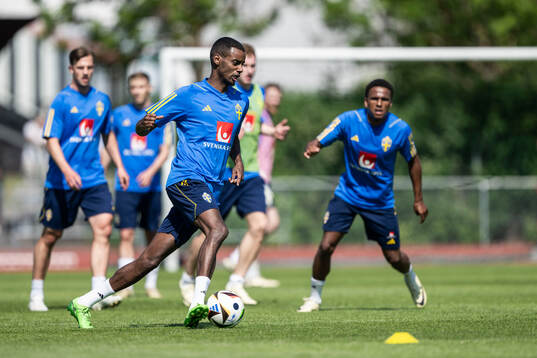Alexander Isak of the Swedish men's national football team