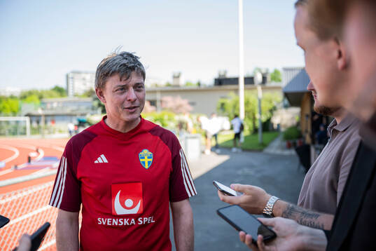 Head coach Jon Dahl Tomasson of the Swedish men's national