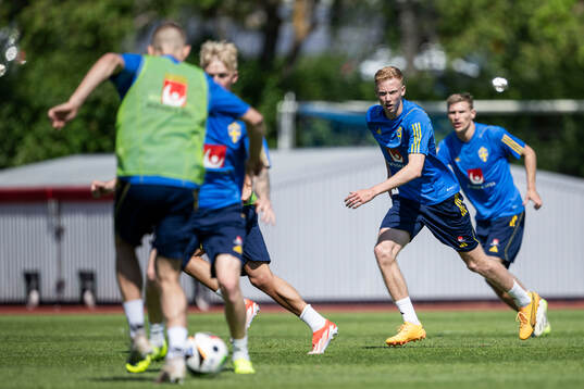 Hugo Larsson of the Swedish men's national football team