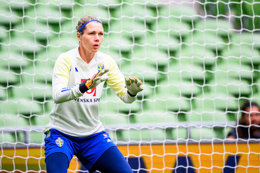 Goalkeeper Jennifer Falk of Sweden
