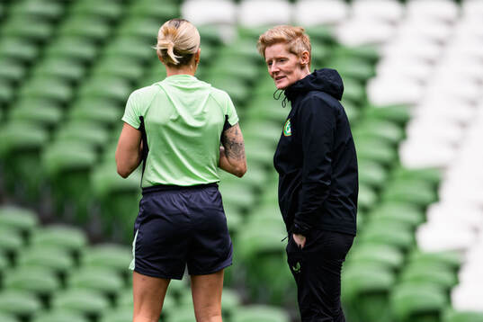 Head coach Eileen Gleeson of Ireland at a training session