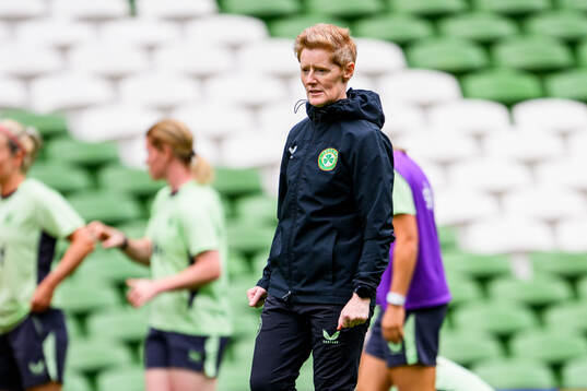 Head coach Eileen Gleeson of Ireland at a training session