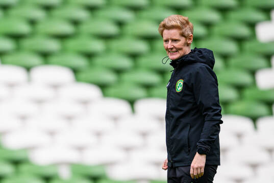 Head coach Eileen Gleeson of Ireland at a training session