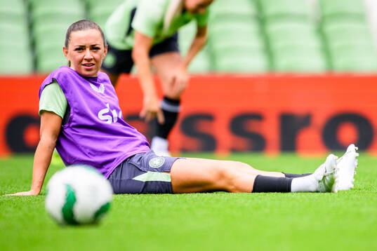 Katie McCabe of Ireland at a training session