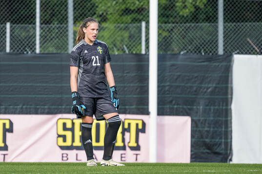 Goalkeeper Nellie Andersson Markovic of Sweden