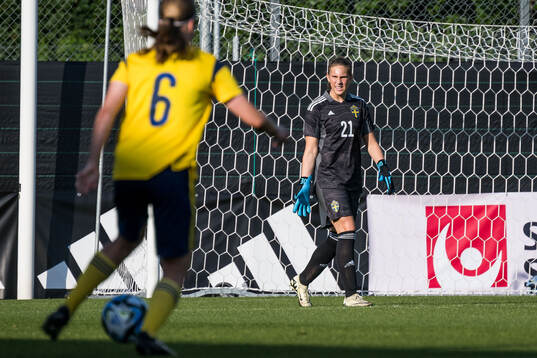 Goalkeeper Nellie Andersson Markovic of Sweden