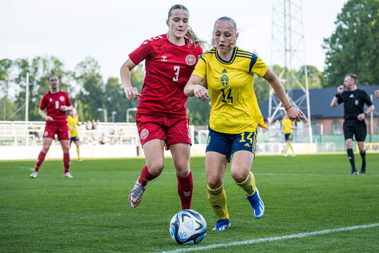 Therese Vestermark of Denmark and Saga Fredgren of Sweden