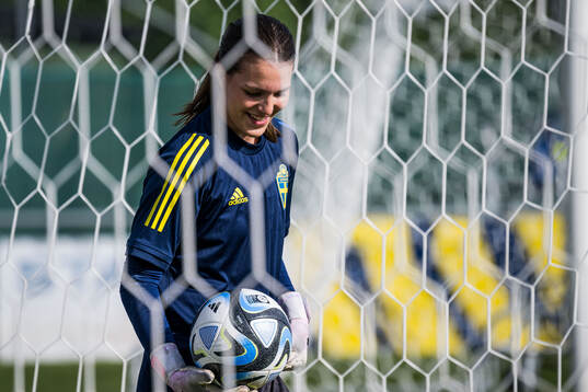 Goalkeeper Kajsa Höglund Jansson of Sweden