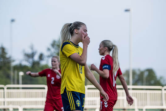 Ida Björnberg of Sweden looks dejected