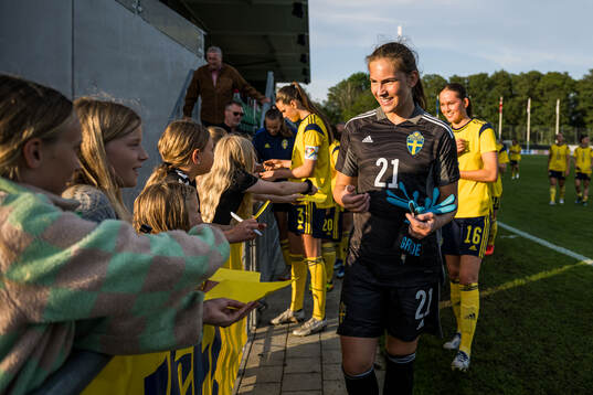 Goalkeeper Nellie Andersson Markovic of Sweden