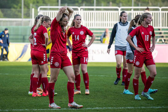 Andrea Termansen of Denmark looks dejected
