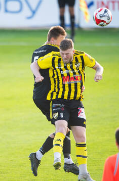 IFK Hässleholms Teddy Bergqvist i matchen i div. 2  mellan