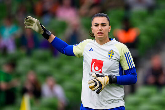 Goalkeeper Zecira Musovic of Sweden