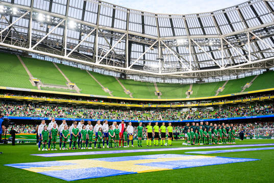 Players of Sweden and of Ireland