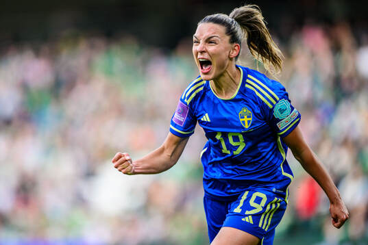 Johanna Rytting Kaneryd of Sweden celebrates