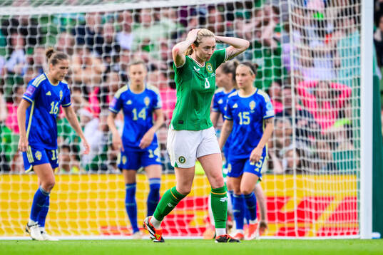 Megan Connolly of Ireland looks dejected