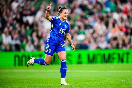 Johanna Rytting Kaneryd of Sweden celebrates