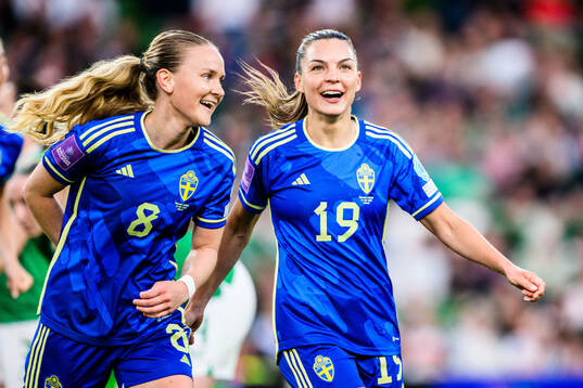 Johanna Rytting Kaneryd of Sweden celebrates with Matilda